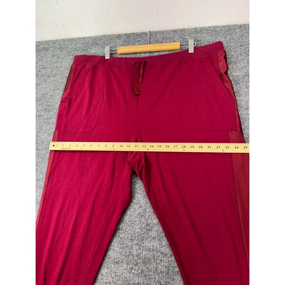 Chico’s Zenergy Women’s Size 4 20/22 Comfort Waist Red Jogger Pants Satin Trim - Picture 3 of 11